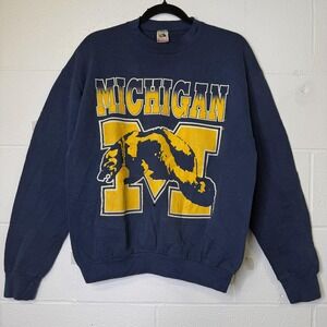Michigan Wolverines Sweatshirt Size Large Vintage 90's Made In USA